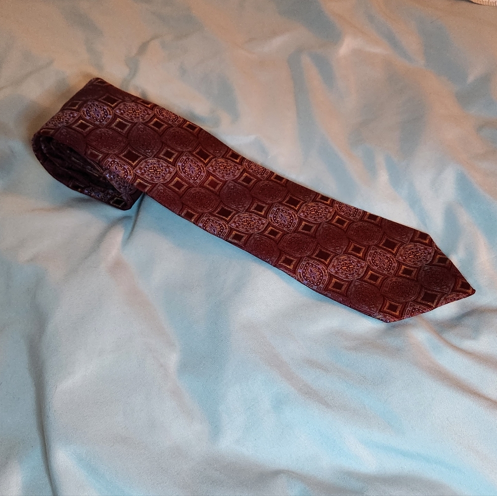 Jones New York 100% Silk Tie Deep Red | Men's OS